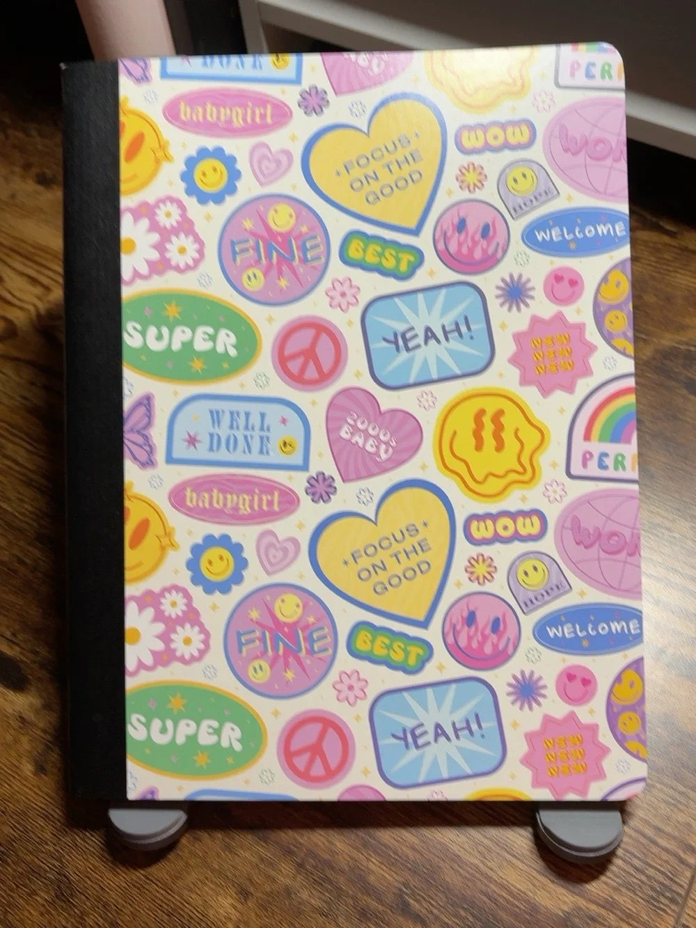 Decorative Sticker-Style Y2K Positive Composition Notebook 100 Pages